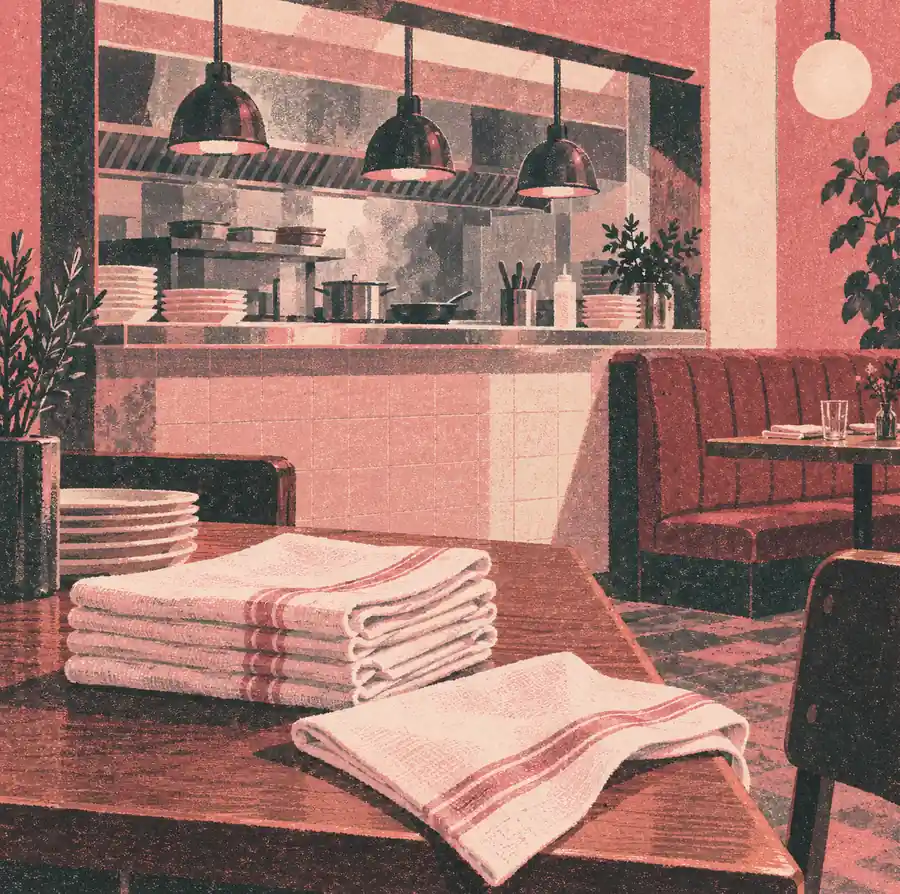 Illustration of restaurants equipment and workspace